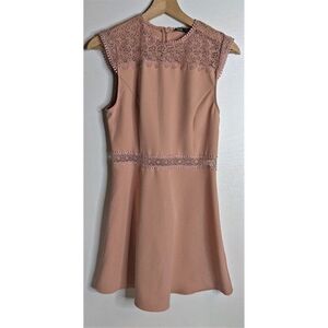 ZARA | Contrasting lace dress